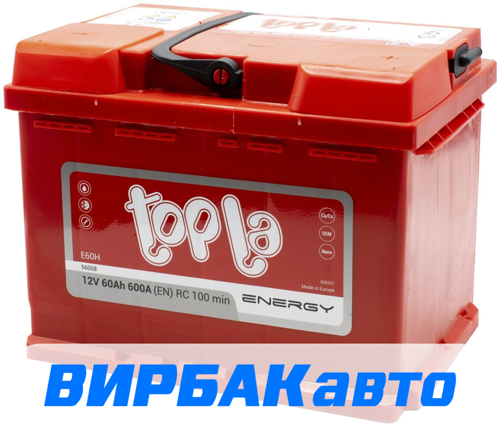 Аккумулятор Topla Energy (56008) 60 Ач 600 А обратная